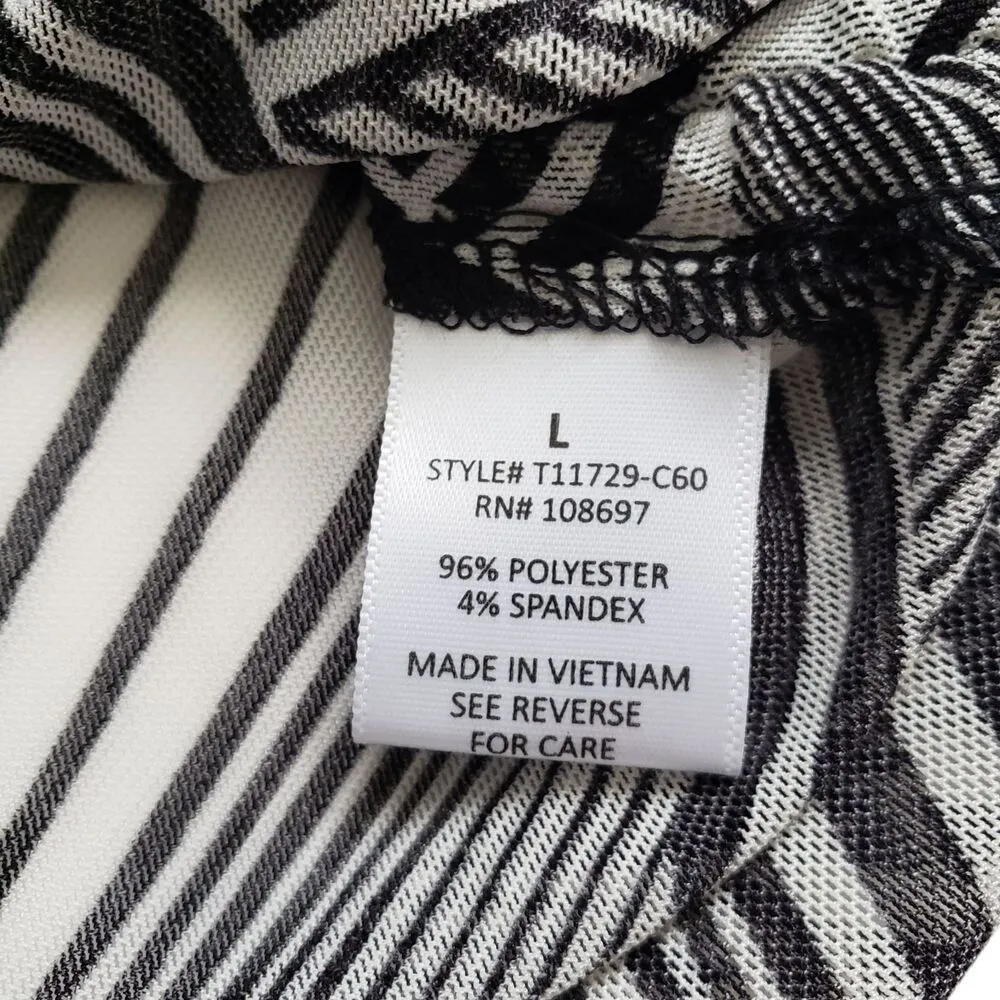 SWEET RAIN Young Contemporary Top Womens Large Elastic Blouse Sheer Long Sleeve - Image 7