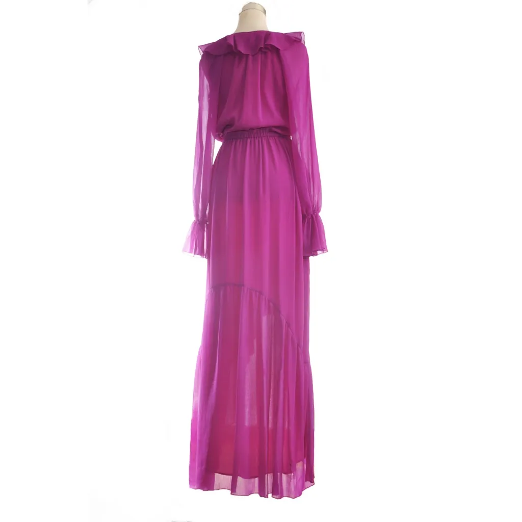 RAMY BROOK Tina Ruffled High-Low Long-Sleeve Dress - Image 3