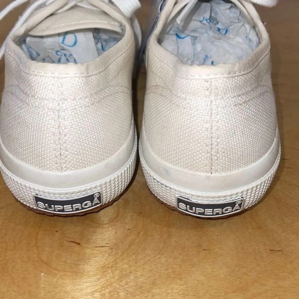 Superga Unisex 2750 Cotu Classic Canvas Lace-up Sneakers Ivory Sz M 4.5/W 6‎ NWT - Image 4