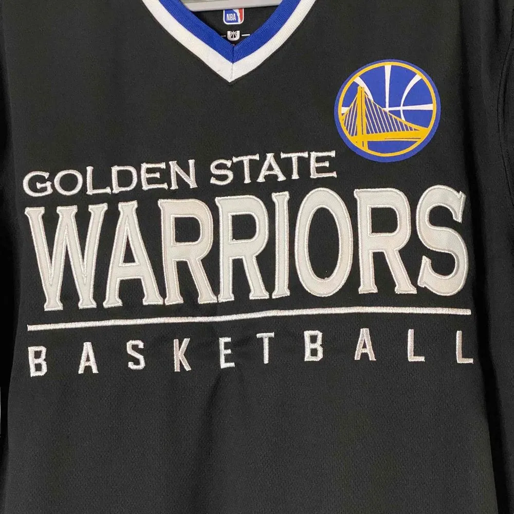 NWT NBA Womens Black V-Neck Mesh‎ Jersey Golden State Warriors Size Large - Image 2