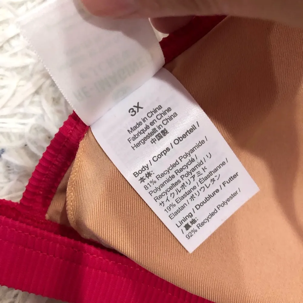 J Crew Ribbed Triangle Bikini Top Hot Pink Size 3X‎ - Image 6