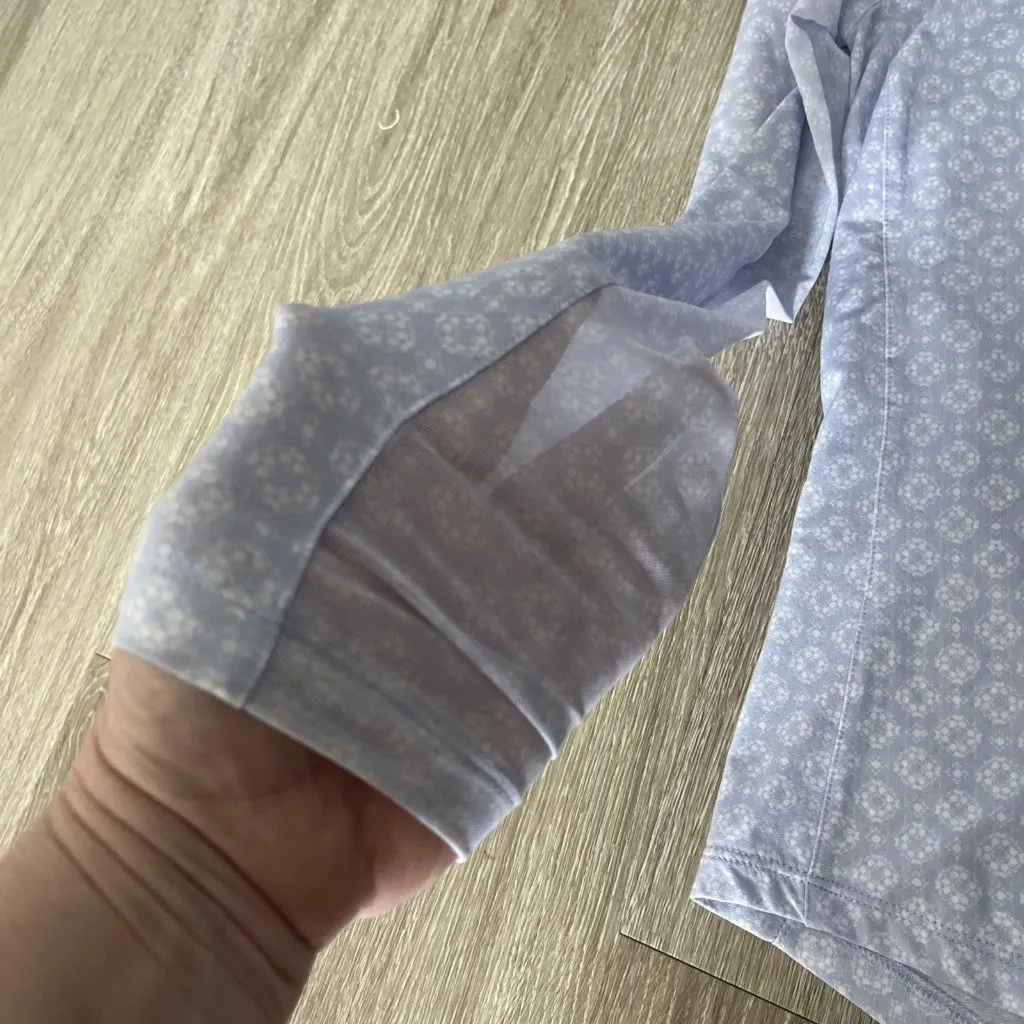 Walter Hagen Womens S P11 UV Protection Sun Cover Quarter Zip Geo Crisp Peri Blue - Image 3