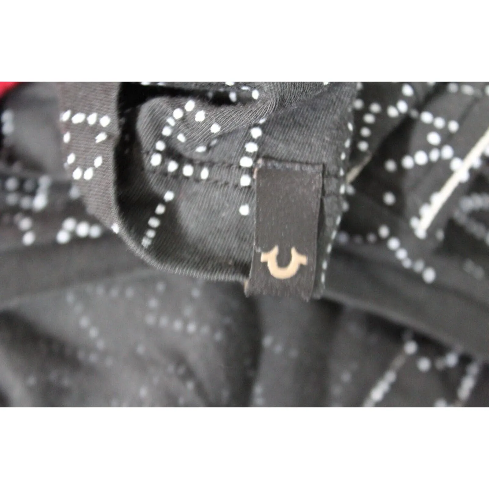 True Religion T-Shirt Large Black Allover Print Pima Cotton Short Sleeve‎ Women - Image 6