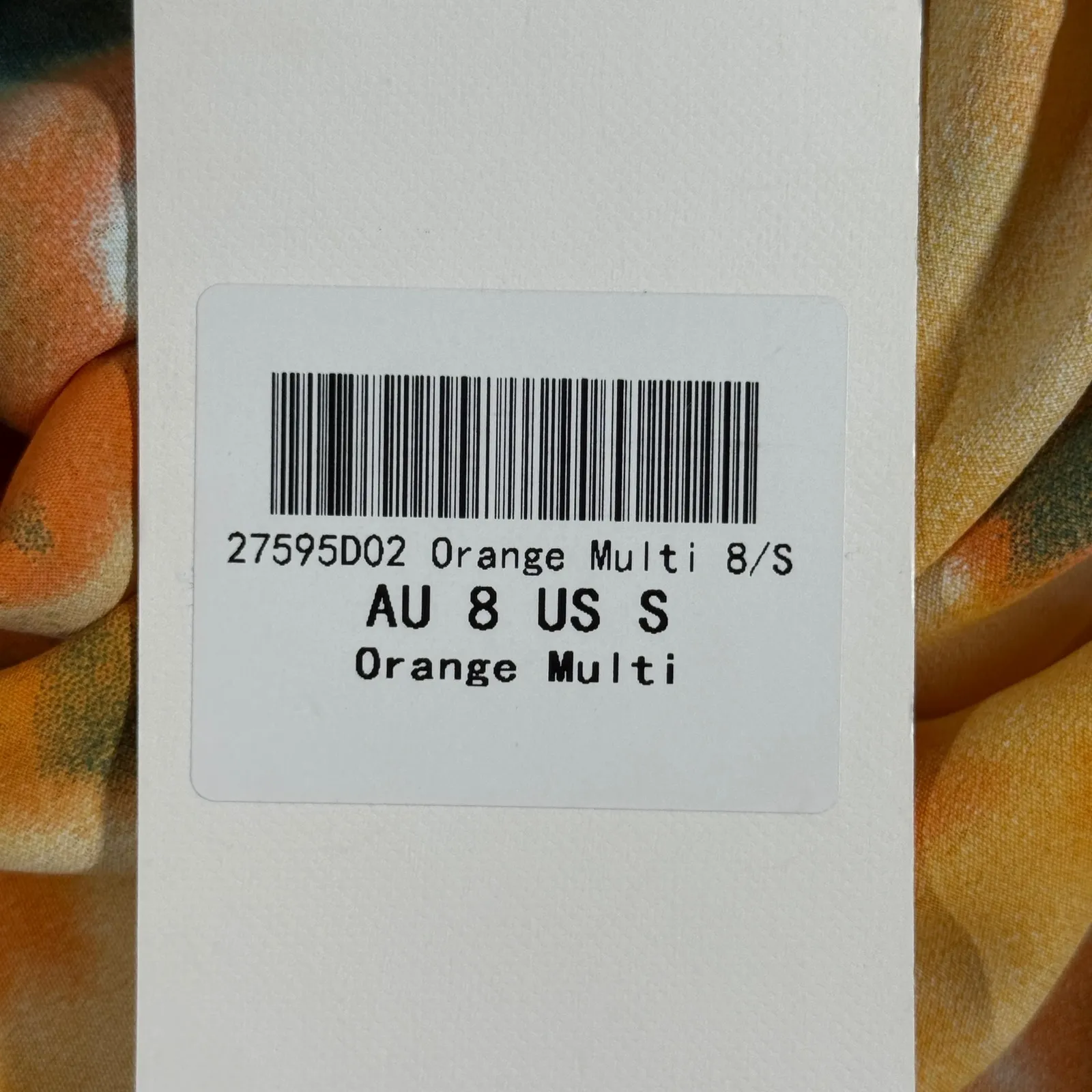 Saints + Secrets Mini Dress Orange Multi Tie Dye Cowl Neck Party Going Out Small - Image 9