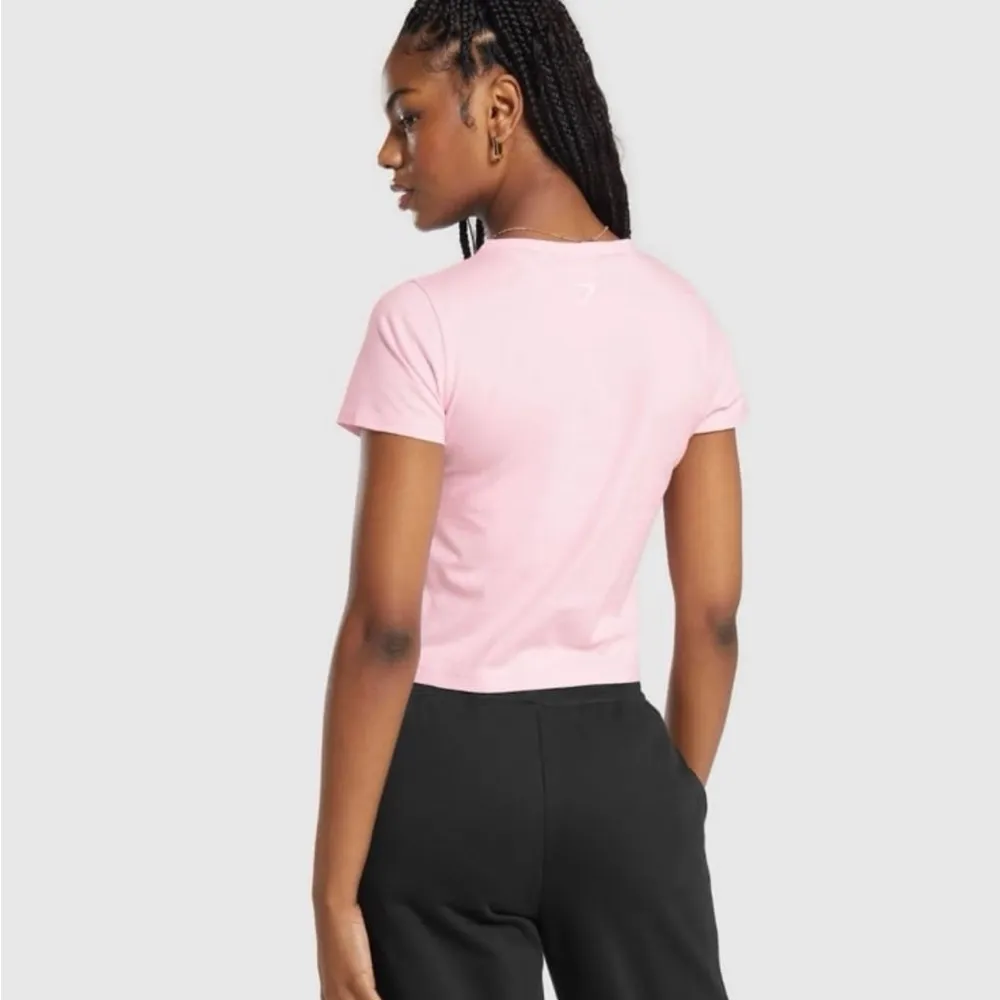 New  ITS GIVING GYM BABY T-SHIRT Pink Women’s Size Large - Image 2