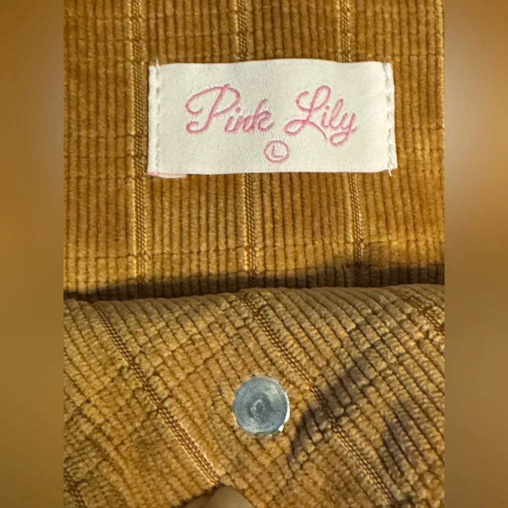 Pink Lily Brown Textured Flare‎ Leg Mid-Rise Pants Women’s Size Large PL2386 - Image 6