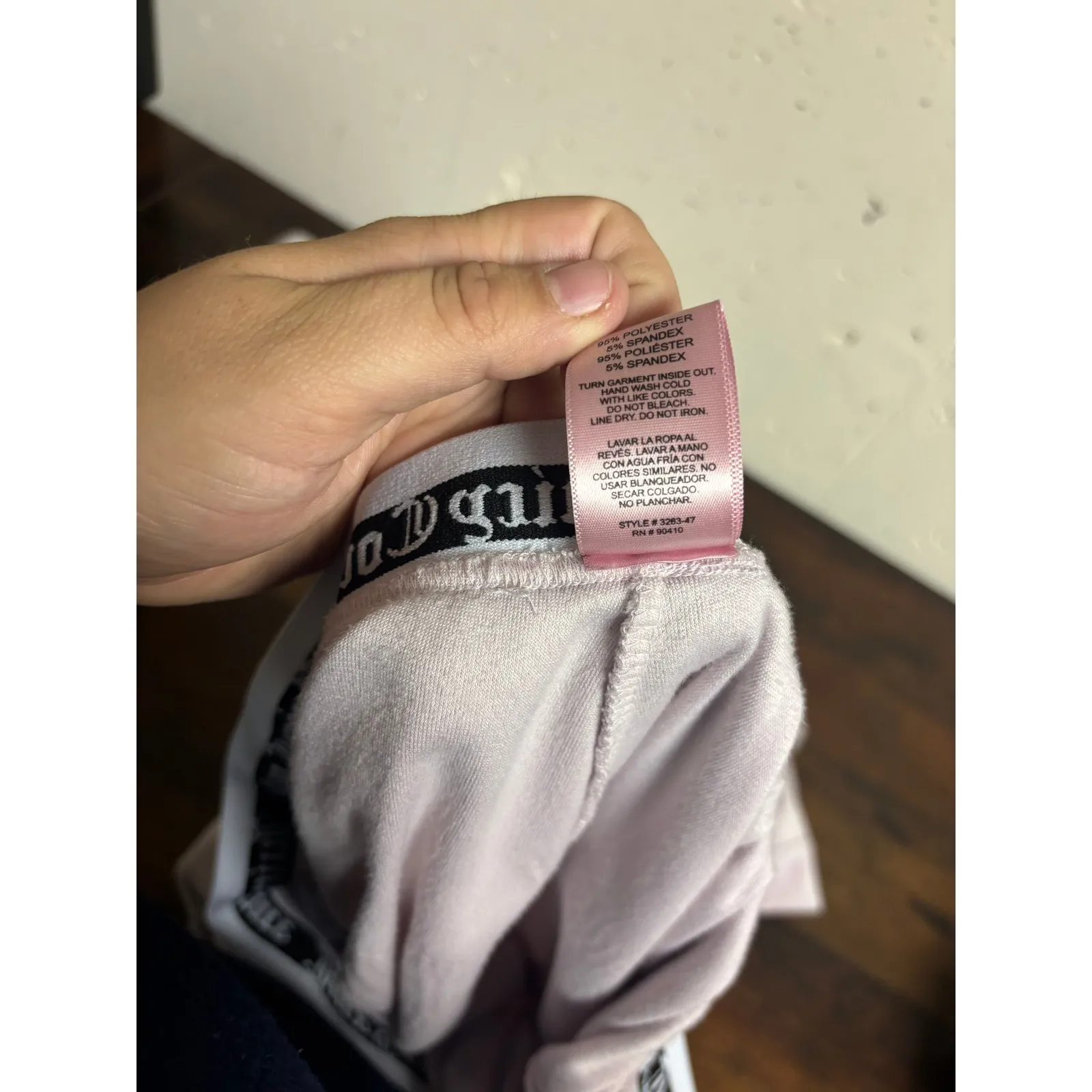 Juicy Couture Velour Joggers with Rhinestone “Juicy” Logo – Size Large - Image 6