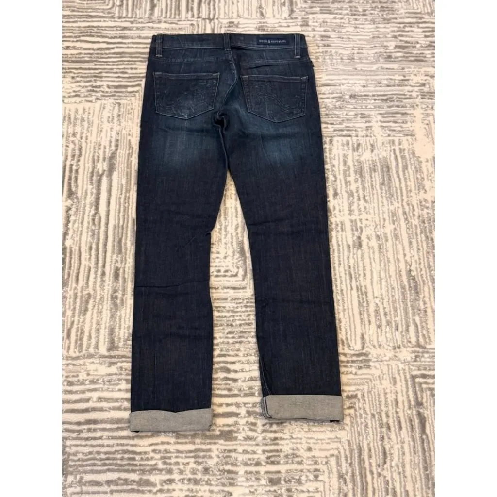 NEW Rock & Republic women's size 4 dark blue cropped denim jeans MSRP $75 - Image 6