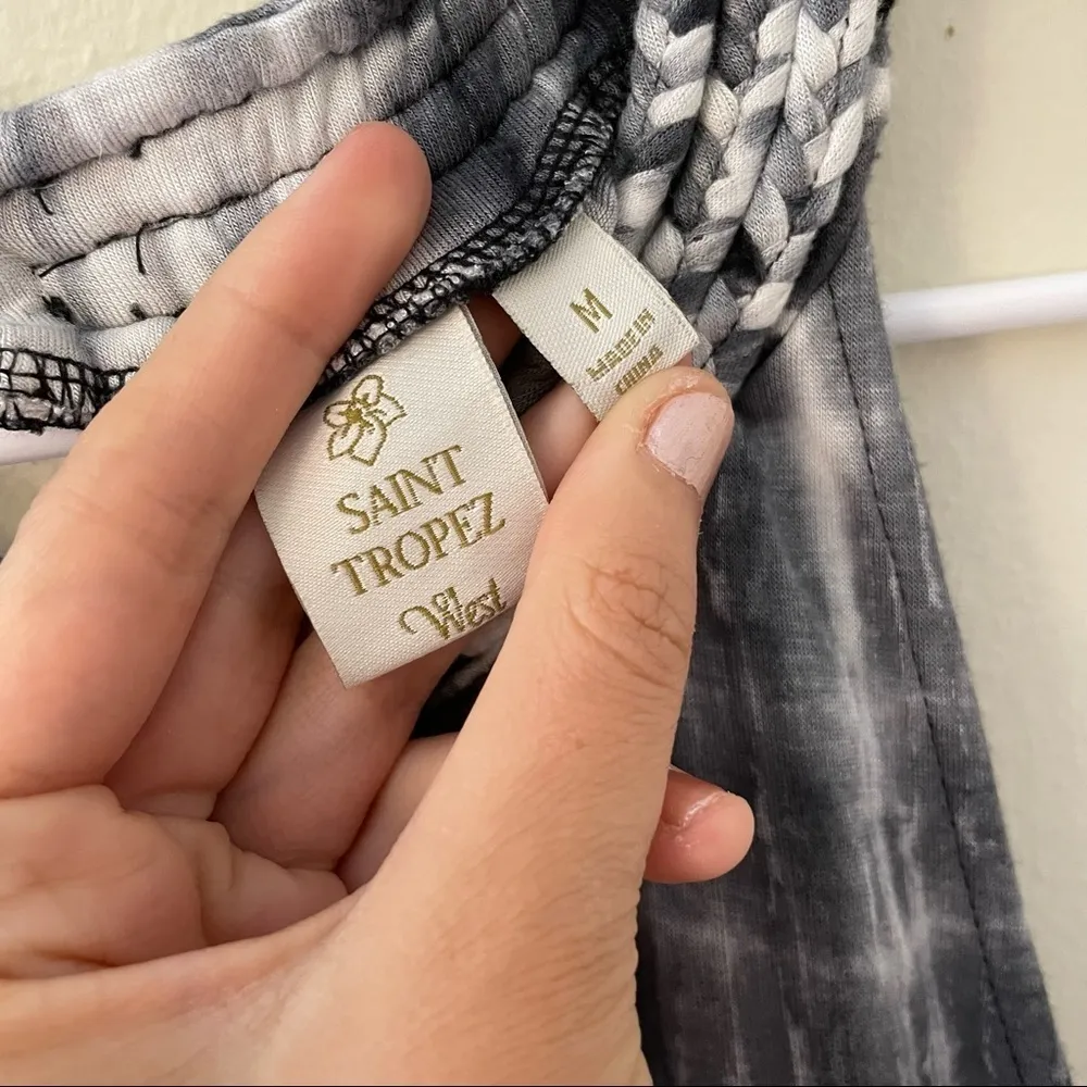 Saint Tropez West Sleeveless Waterfall Rayon Women’s Summer Top Braided Detail - Image 3