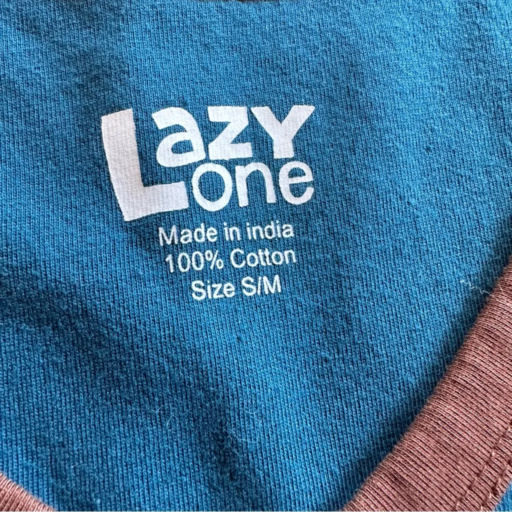 Lazy One It's Been A Loooong Day Sleep Shirt Nightgown sz S/M Blue Size M - Image 2