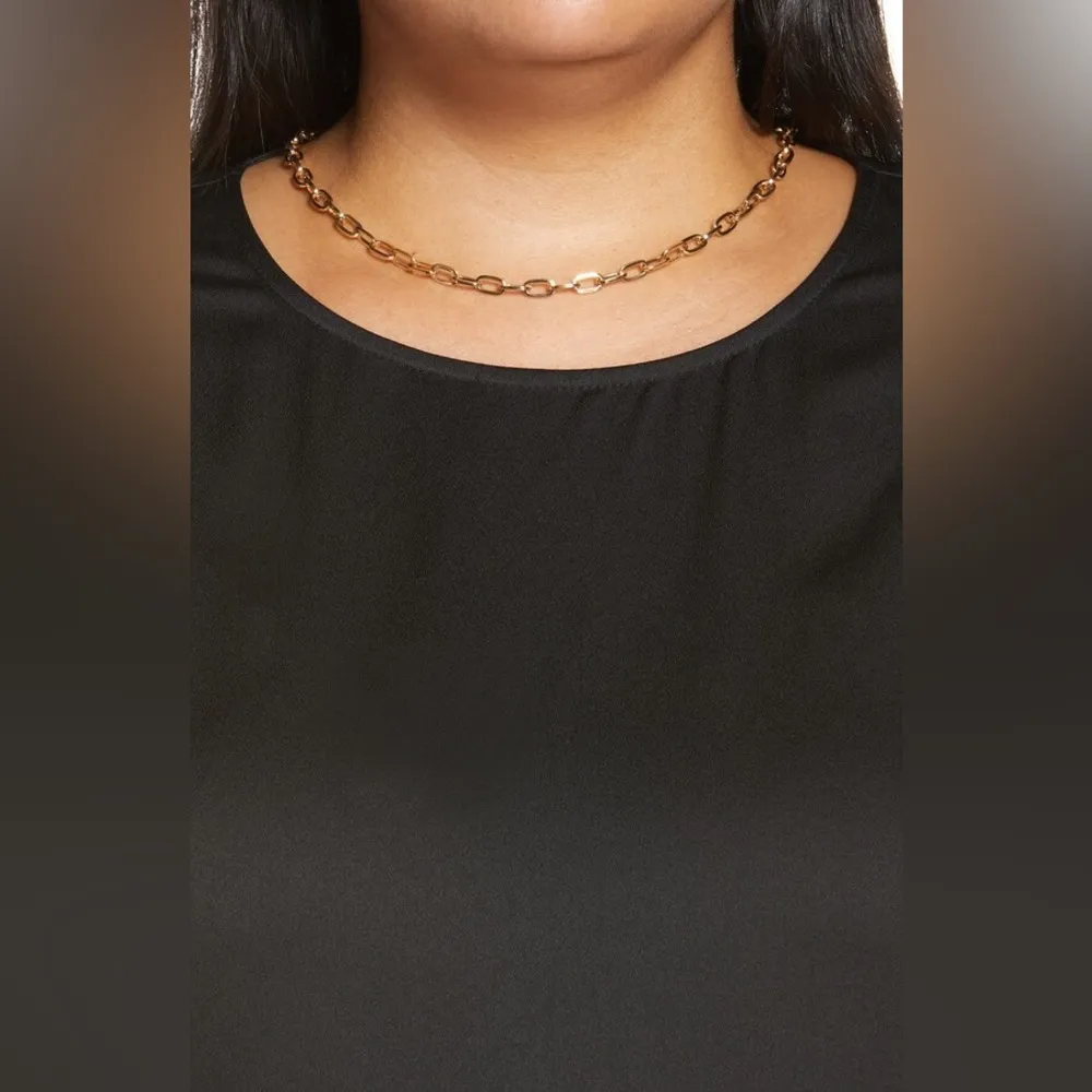 Halogen Cap Sleeve Satin Black Women's Top - Image 3