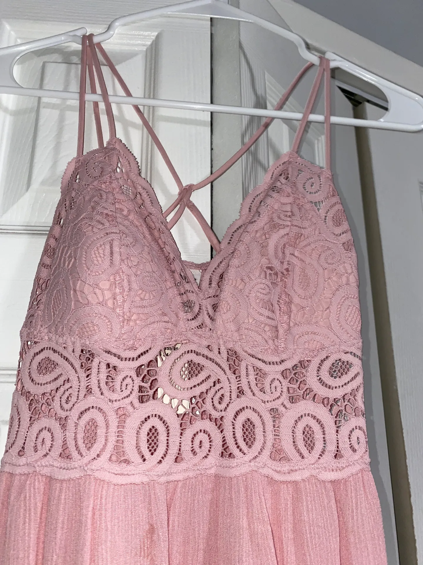 PINK Crochet Skater Dress  - Image 5