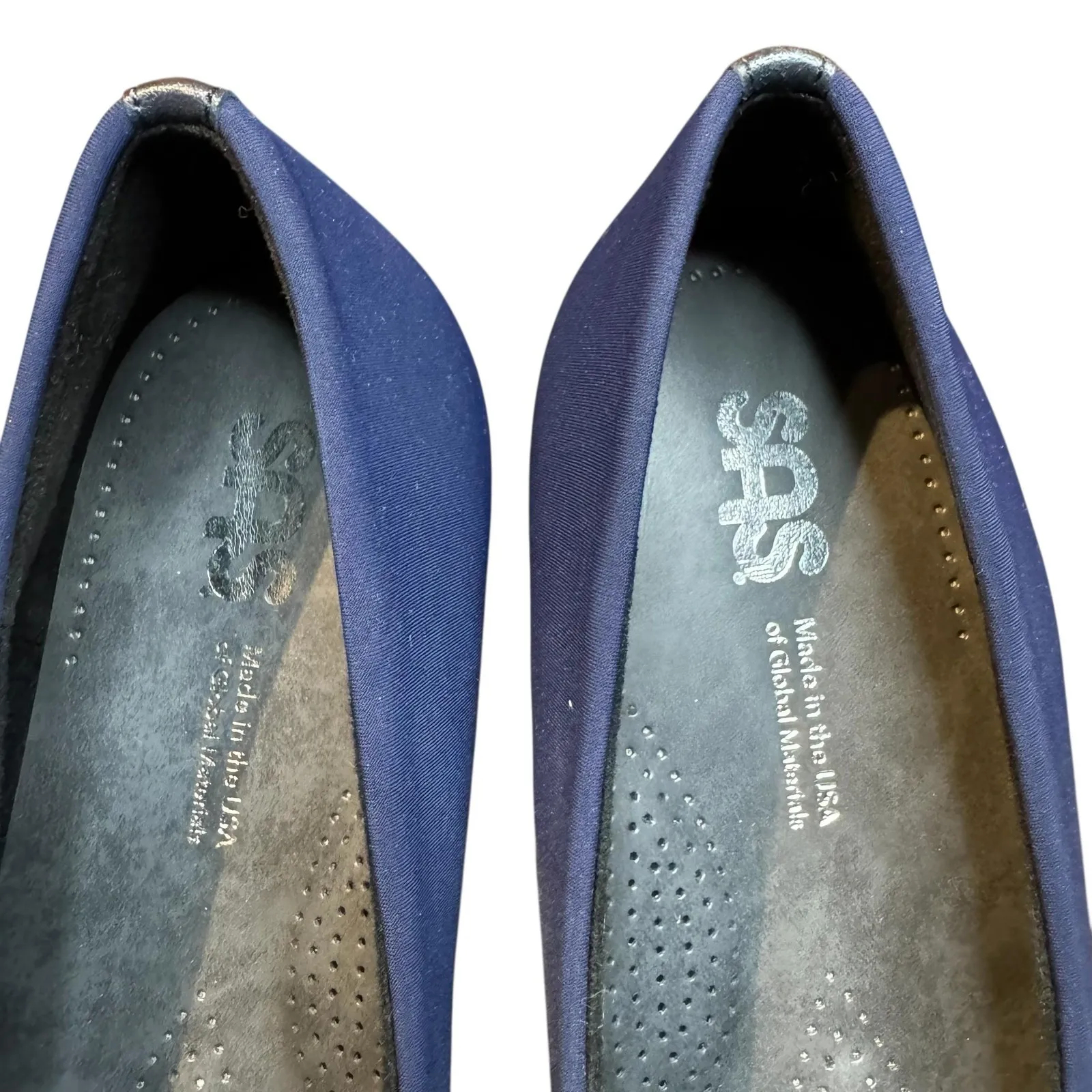 SAS Shoes Womens‎ Size 9.5WW Navy Slip On Dress Wedge Tripad Comfort Made in USA Blue - Image 3