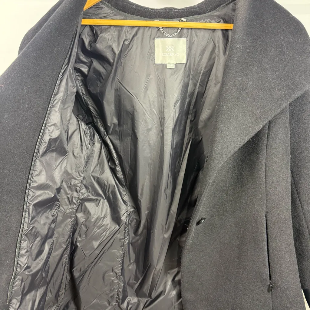 Soia & Kyo Black FRIEDA Wool Coat Size XL - Image 11
