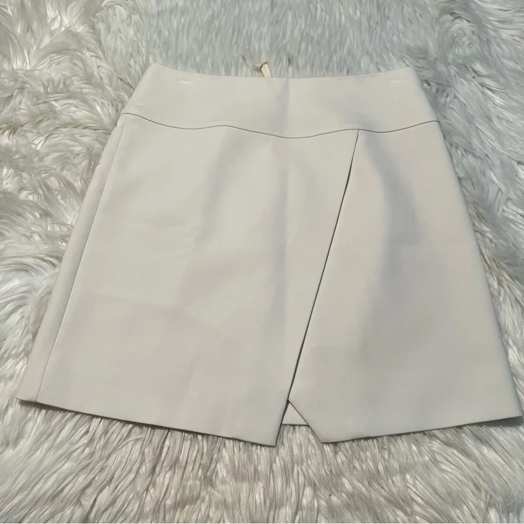 J. Crew Crossover Wrap Mini Skirt Ivory 2 - Image 2
