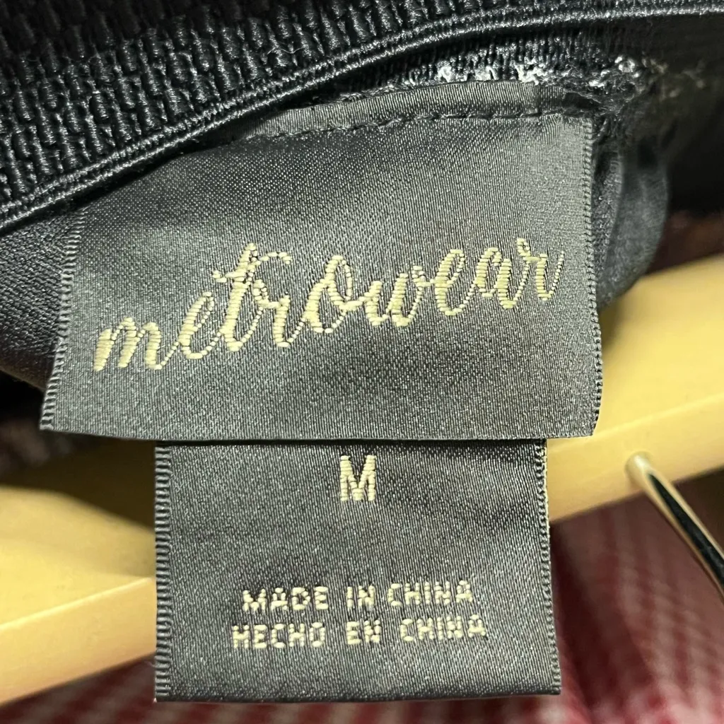 Metro Wear Plaid Midi Skirt Black Size M - Image 2