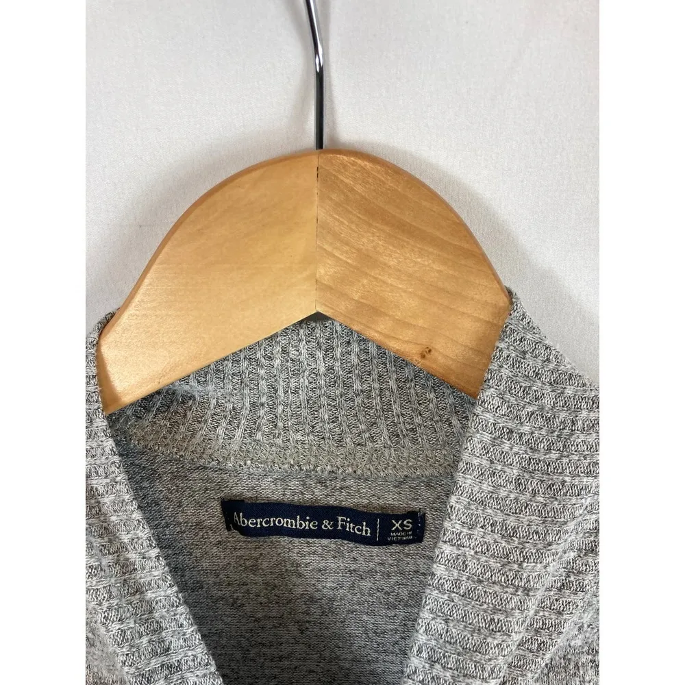 Abercrombie & Fitch Mock Neck Heather Grey Knit Top Size XS - Image 4
