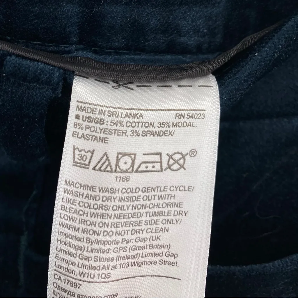 Banana Republic Women's Mid Rise Sloan Navy Blue Velvet Ankle Pants New - Image 6