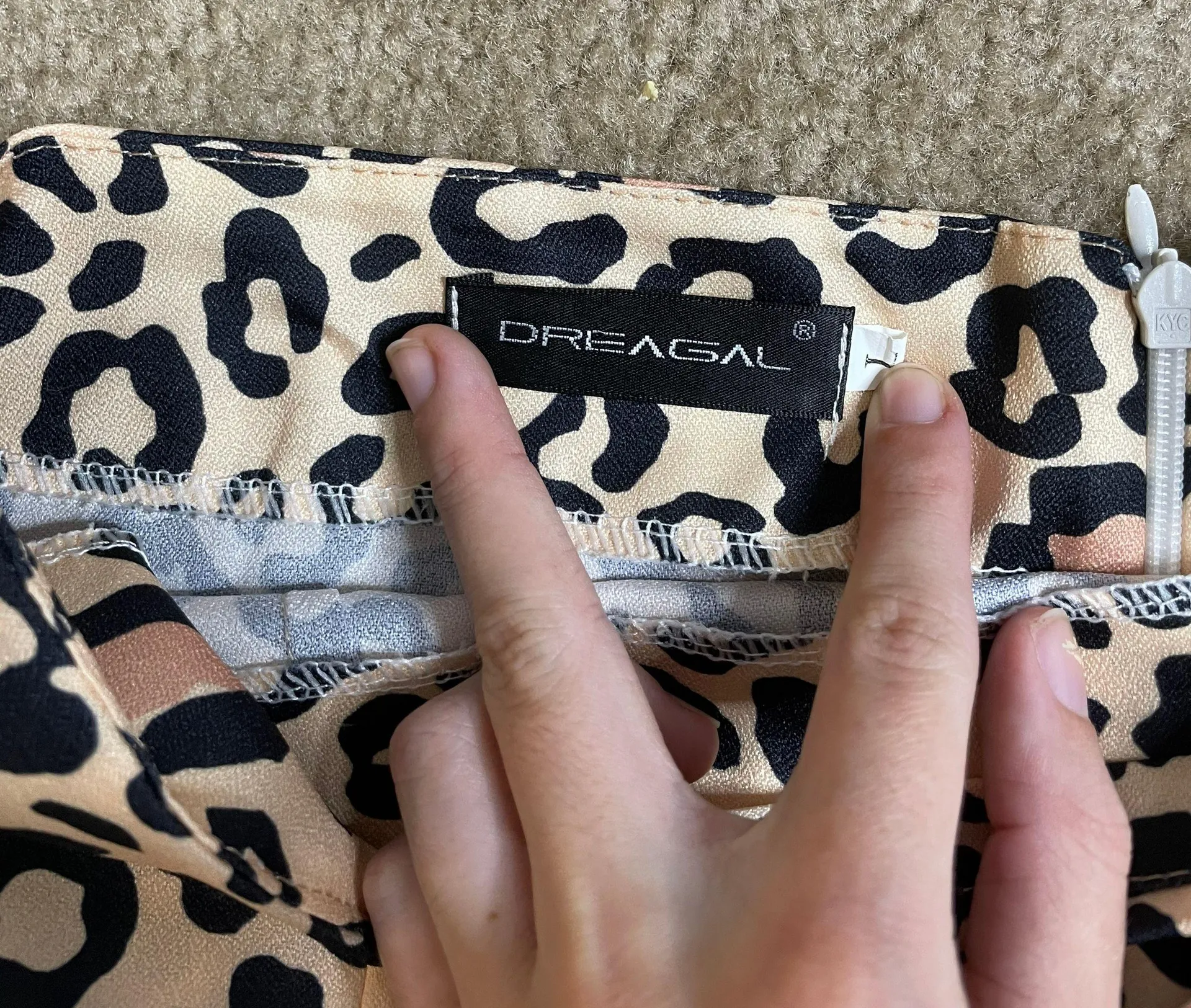 Leopard Print Ruffle Wrap Mini Skirt Multi Size L - Image 4