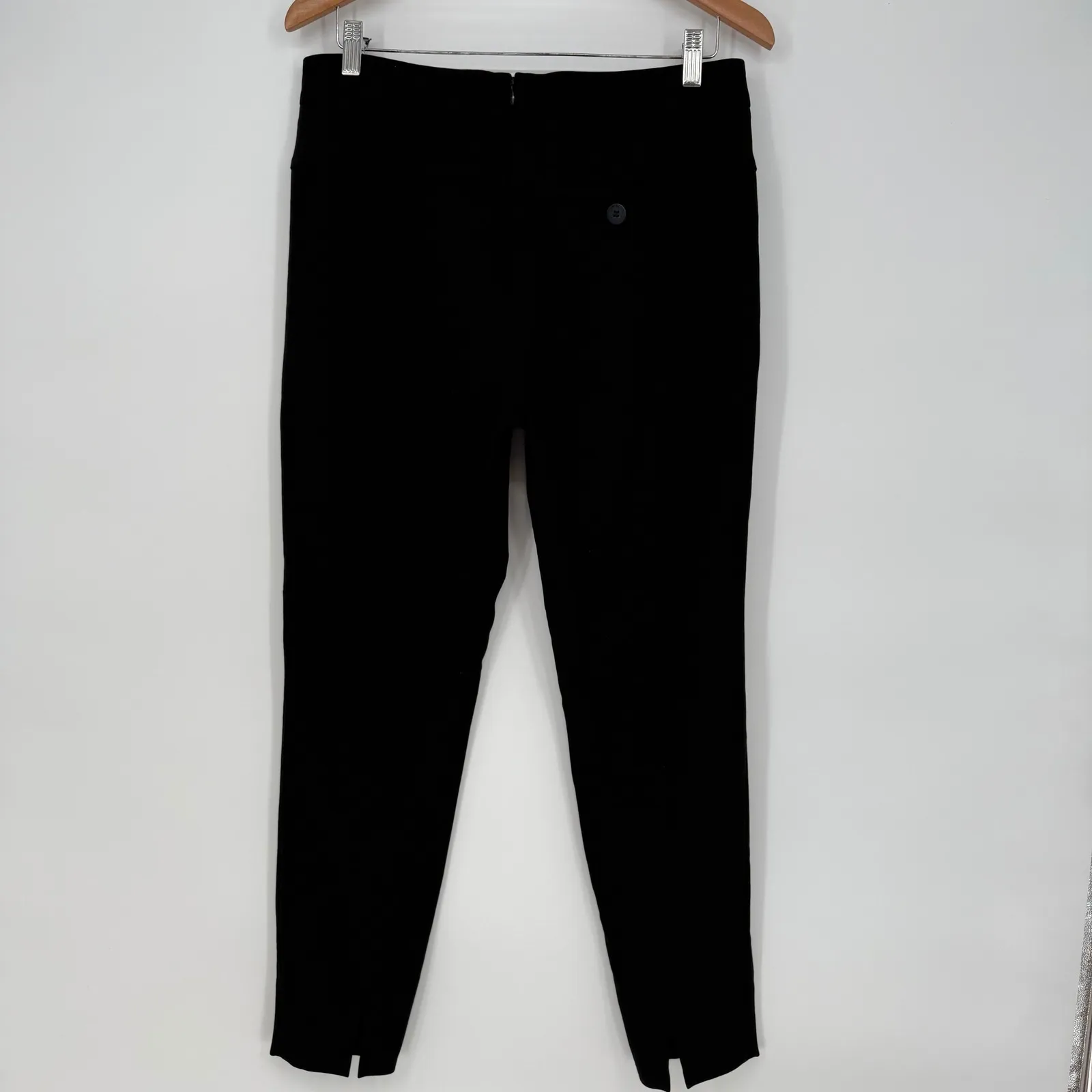 Halston Heritage Black Ponte Knit Tuxedo Ankle Zip Pants - Size 6 - Image 9