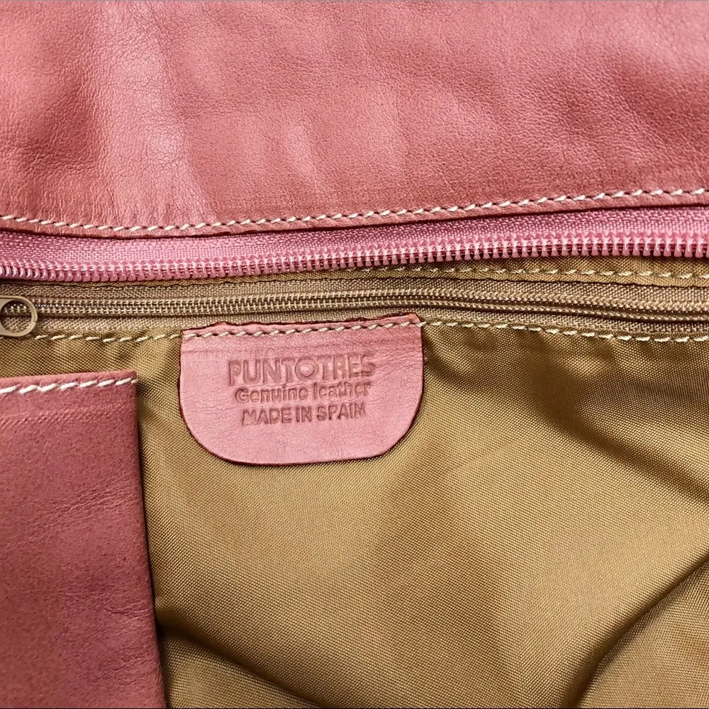 PUNTOTRES made in Spain, leather baguette leather purse, NWOT - Image 7
