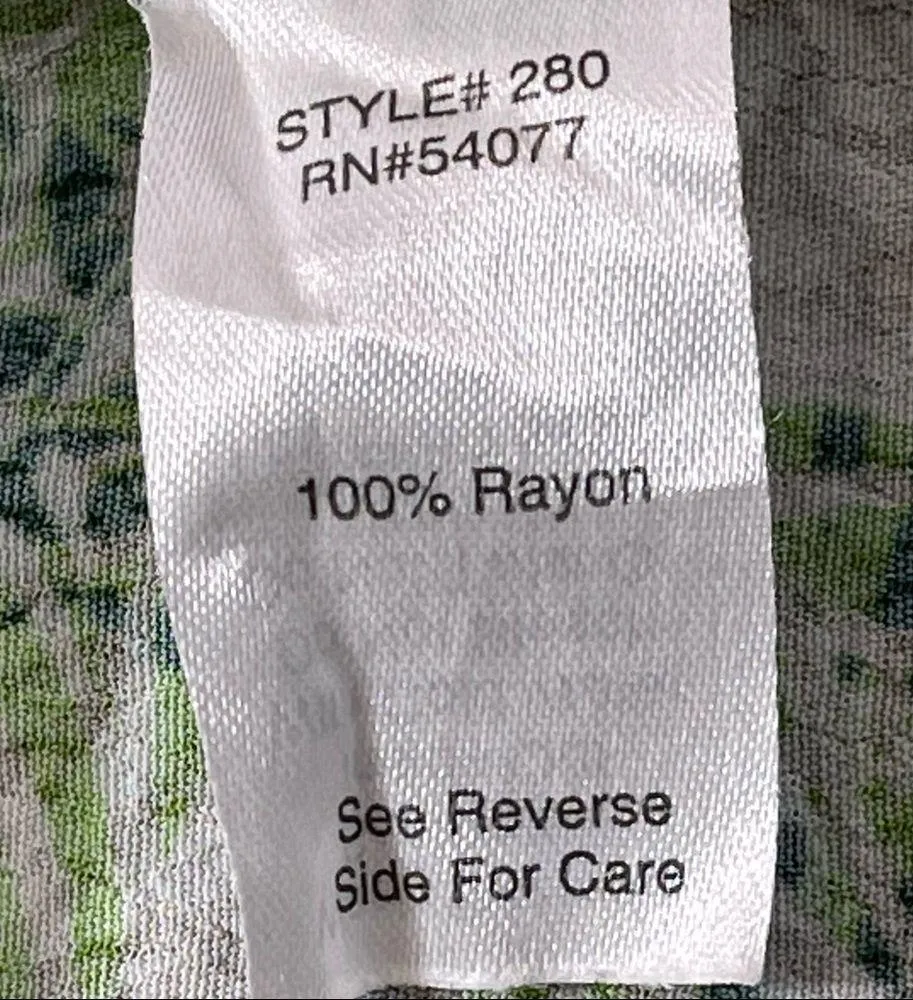 CAbi Leaf Print Dress Faux Wrap V-Neck Size M - Image 16