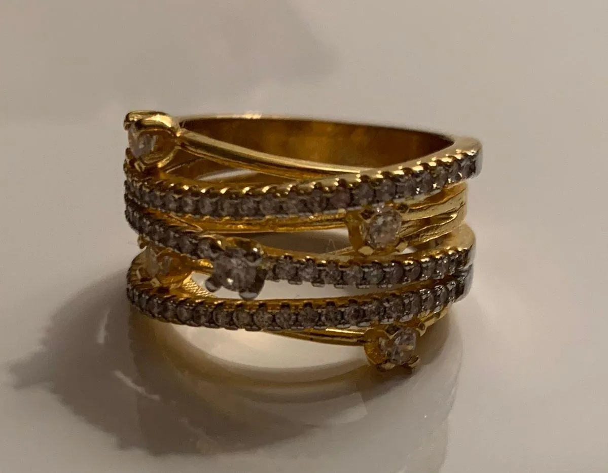 💥$2💥 Crystal Ring Gold - Image 2