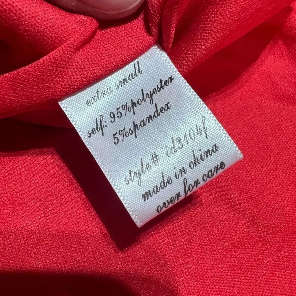 Alya Women's Scuba Sleeveless Round Neck Eyelet A-Line Party‎ Dress Red Size XS - Image 3