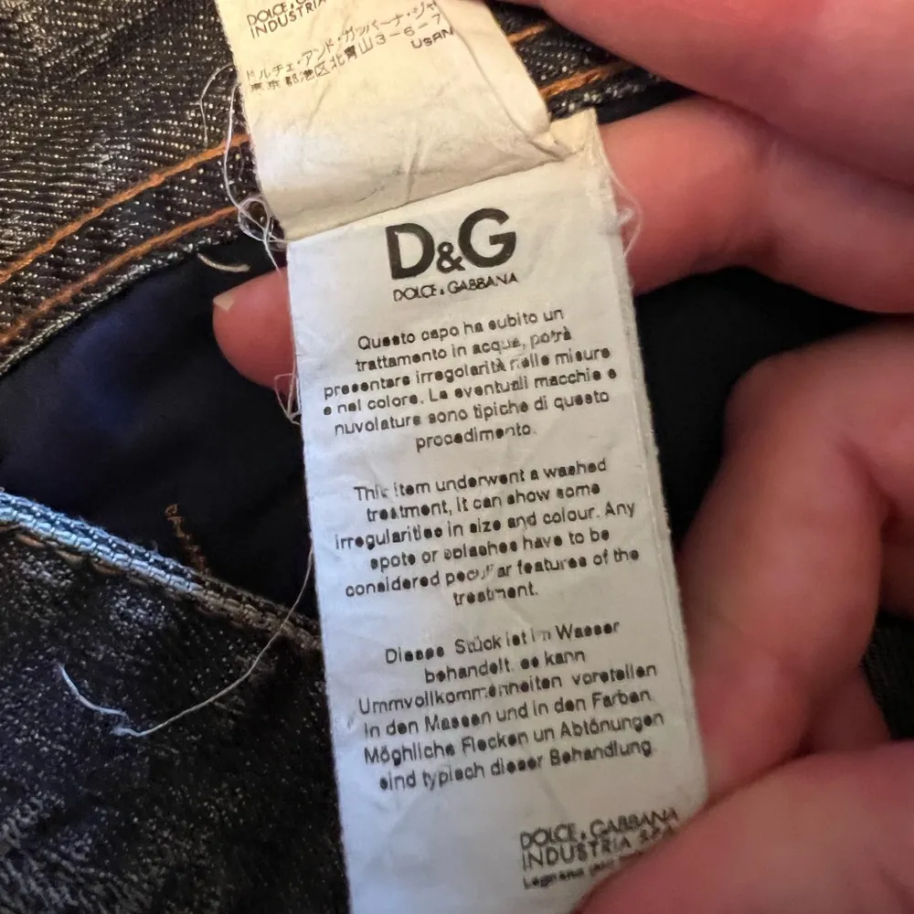 Dolce and Gabbana Jeans Vintage D&G Distressed Straight Leg Button Fly Size 40 - Image 12