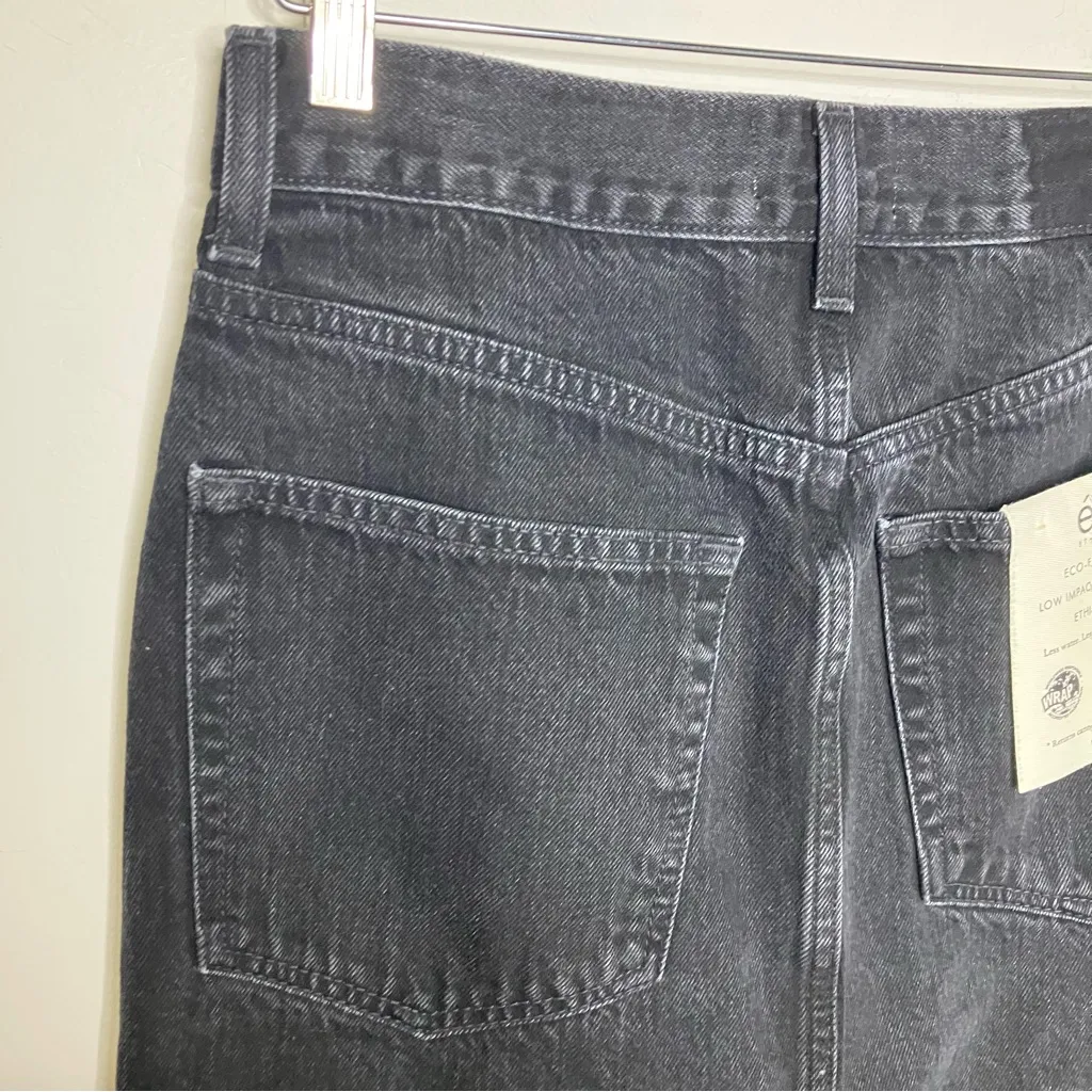 Etica ethically made Veta pencil skirt dark black denim full zip front womens 27 Size 6 - Image 8