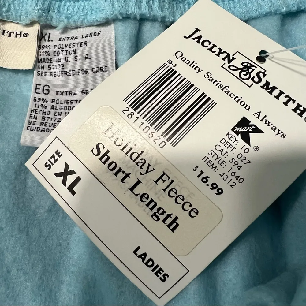 VTG NOS Jaclyn Smith Light Blue collared embroidered Sweatshirt Pants Set XL - Image 7