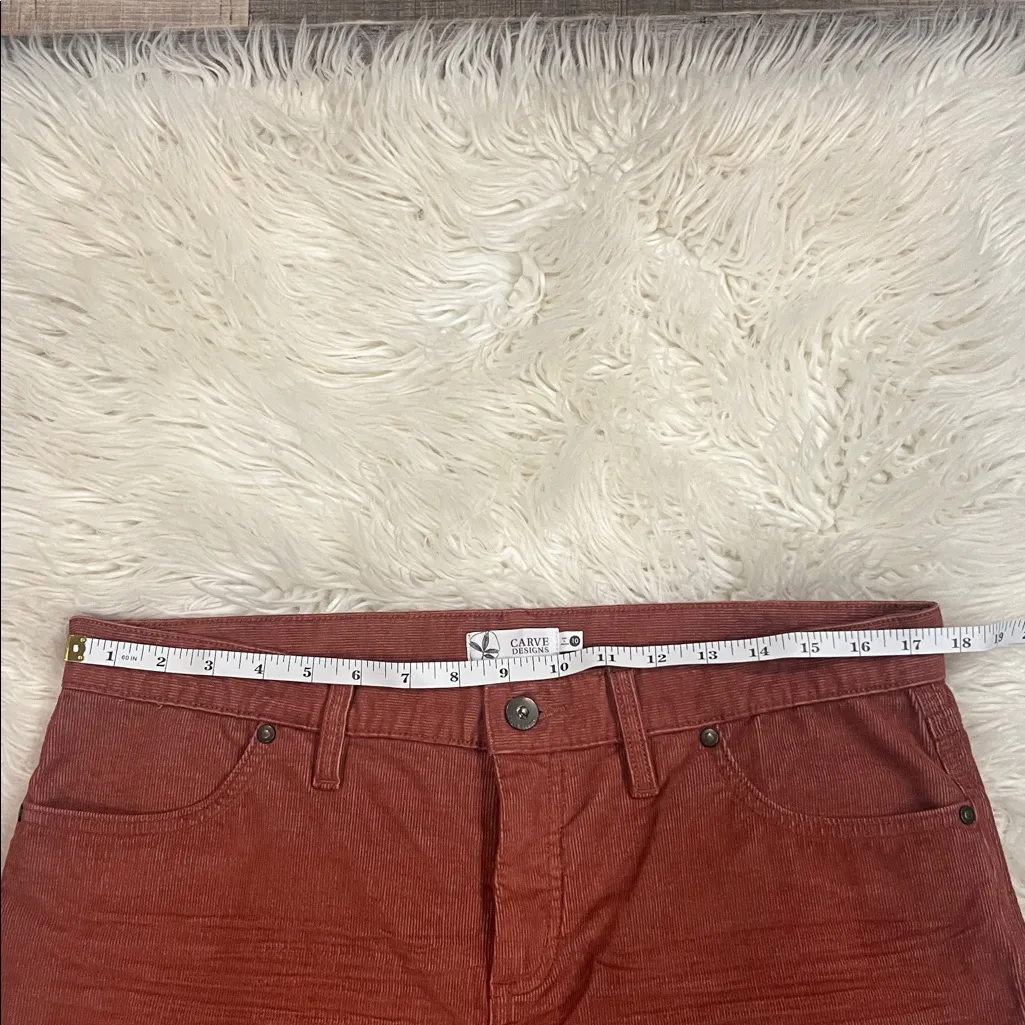 Carve Designs Oahu organic cotton stretch corduroy shorts 10” inseam size 10 - Image 6