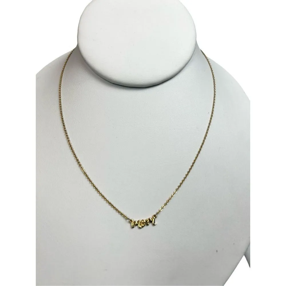 Gold “mom” nameplate necklace 16”
| mothers Day gift, birthday gift holiday gif - Image 3