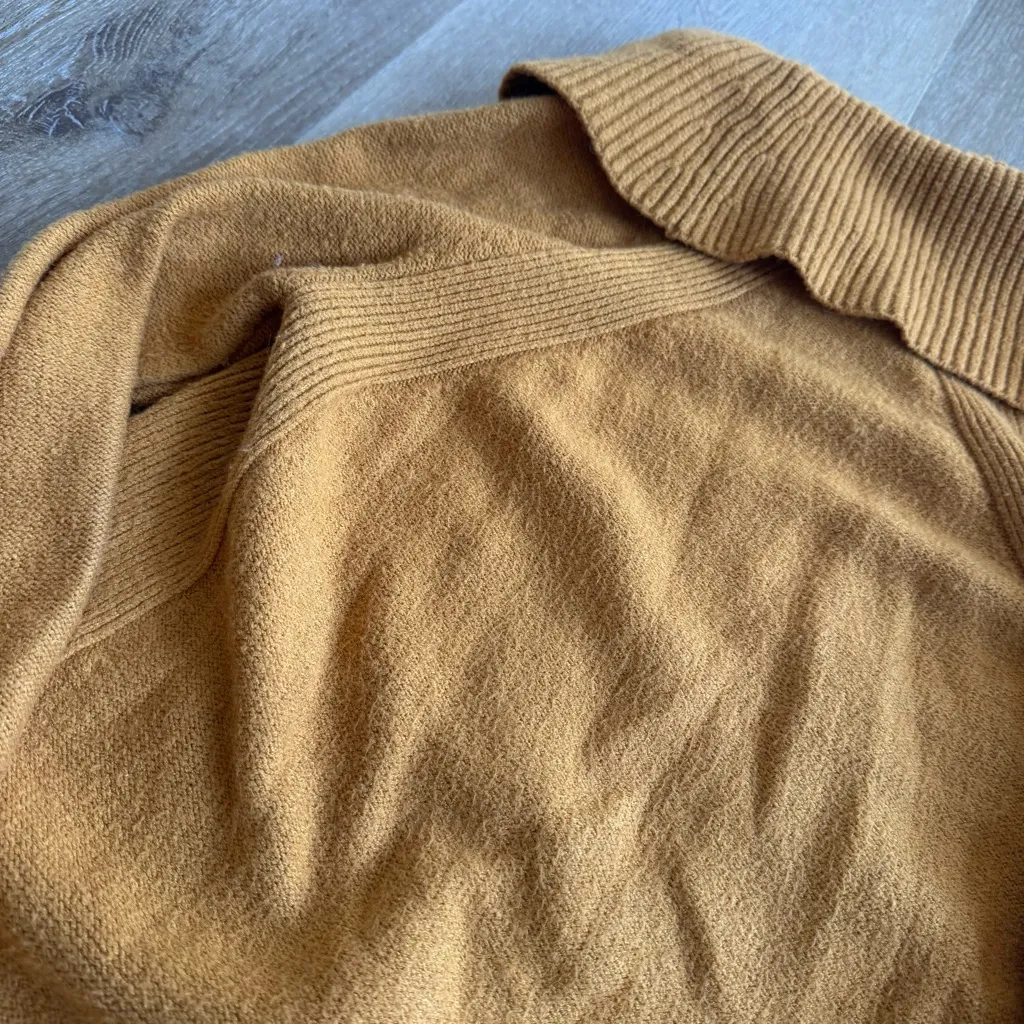 Moth Anthropologie Mustard Cowl Neck Sweater - Image 9
