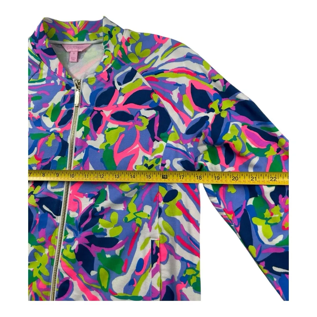 Lilly Pulitzer 🌸 Joleen Bomber
Zip Jacket Vibrant Multicolor Women's Size S - Image 11