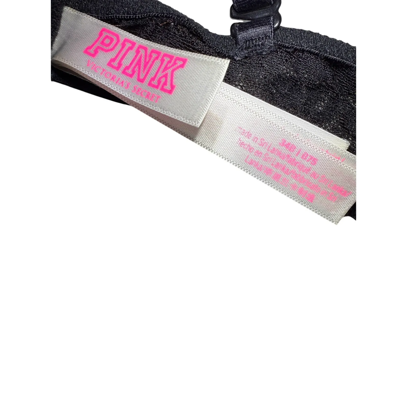 Love Pink Victoria’s Secret Black Leopard Lace Bra Wear Everywhere Push Up 34B - Image 5