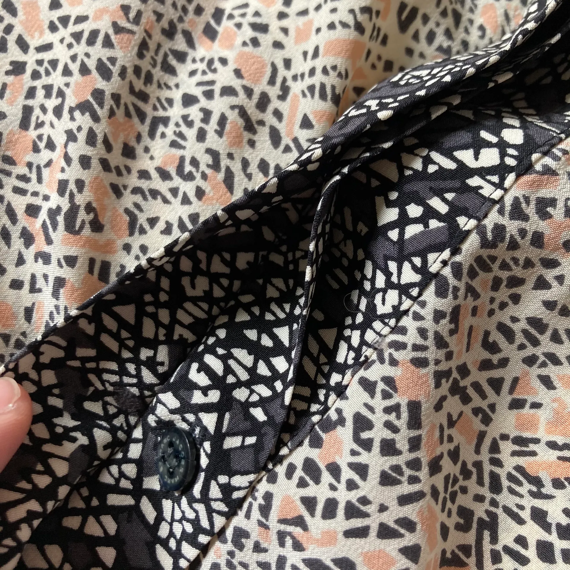 Karoo Print Silk Button Down Tank - Image 6