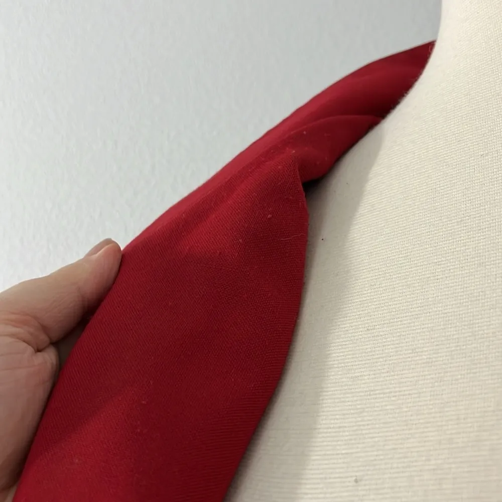 Vintage Sherbert Size 16 Red Long Sleeve Open Front Blazer Jacket - Image 10