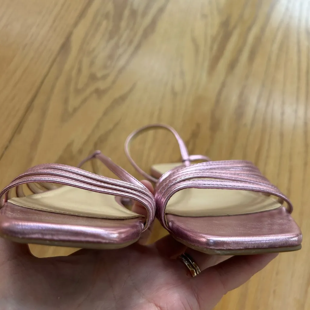 Katy Perry Collections Metallic Pink Strappy Sandals Size 9.5 - Image 4
