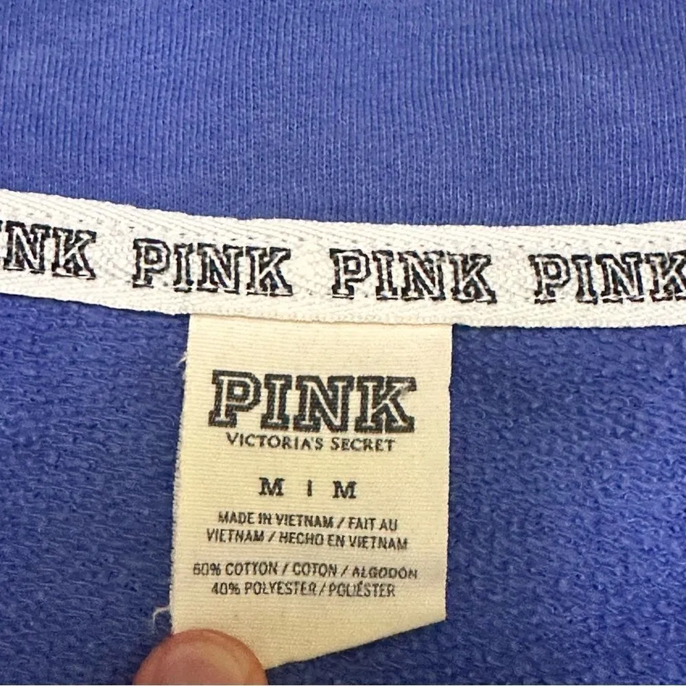PINK by Victorias Secret Sweatshirt 1/4 zip size M - Image 4