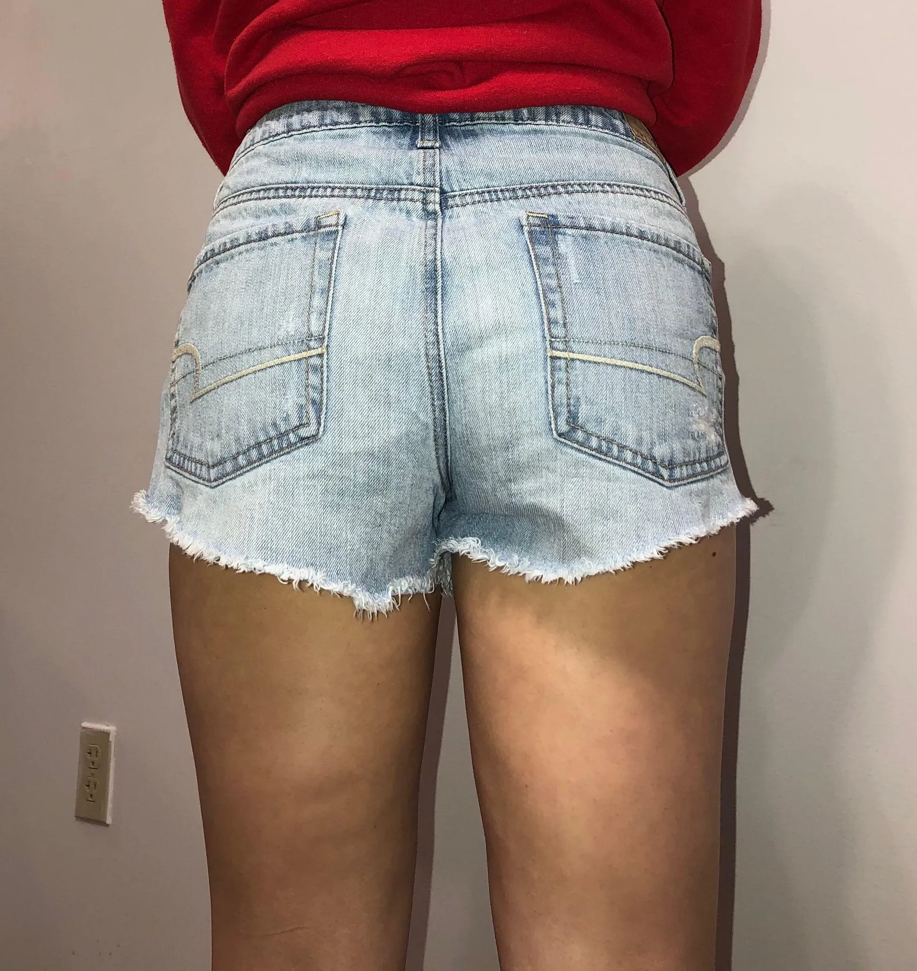 American Eagle Ripped Jean Shorts - Image 2