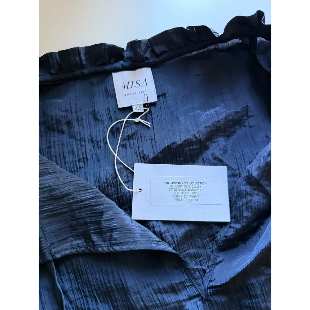 $220 NEW Misa LA Basia Top - Midnight Navy - XS - Image 8