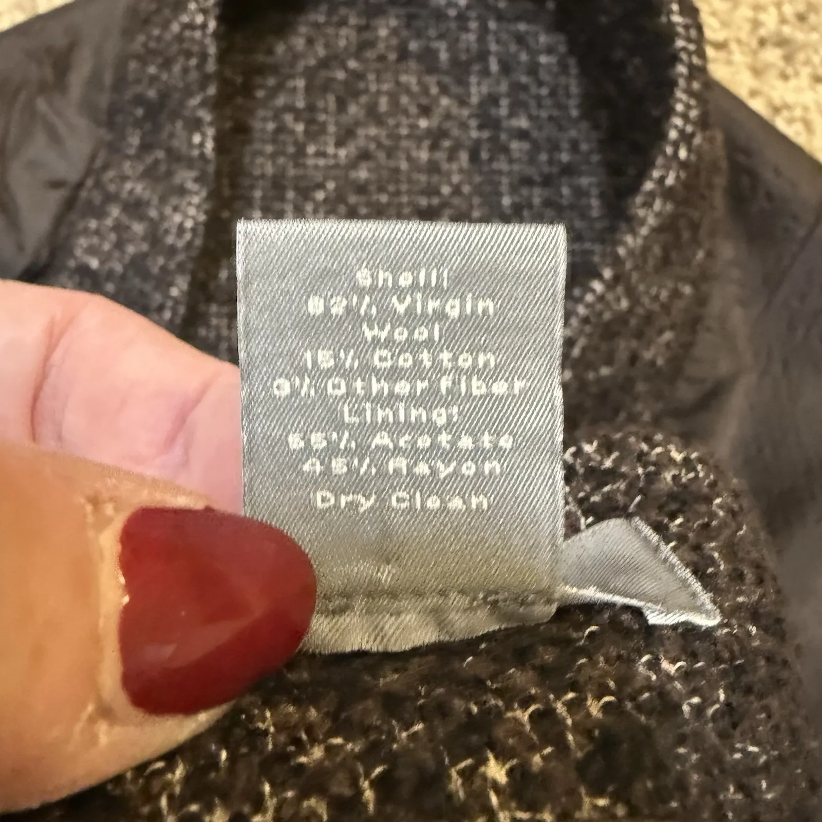 Ann Taylor Skirt‎ 12 Black Brown Tweed Wool Blend Lined Pencil Career Classic - Image 7