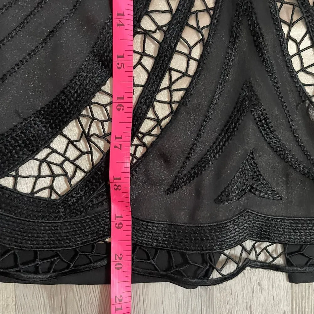 TAHARI ASL LUXE Black Champagne Stained Glass Lace. Size 12P - Image 14