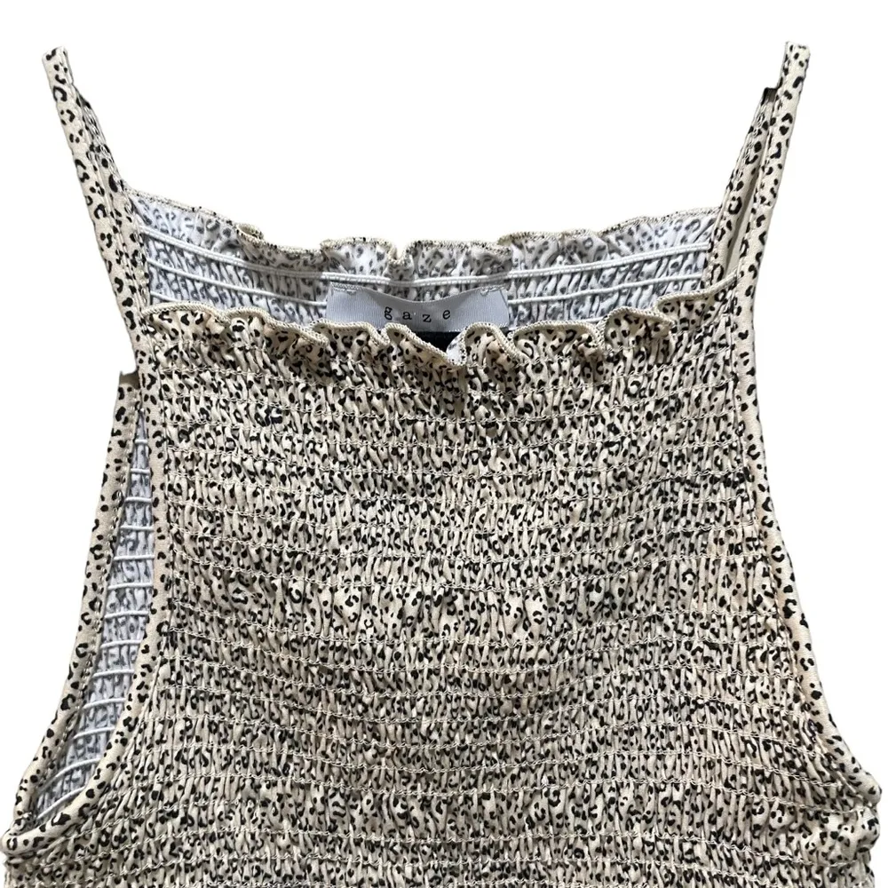 Gaze Cropped cheetah print tank top size medium - Image 3