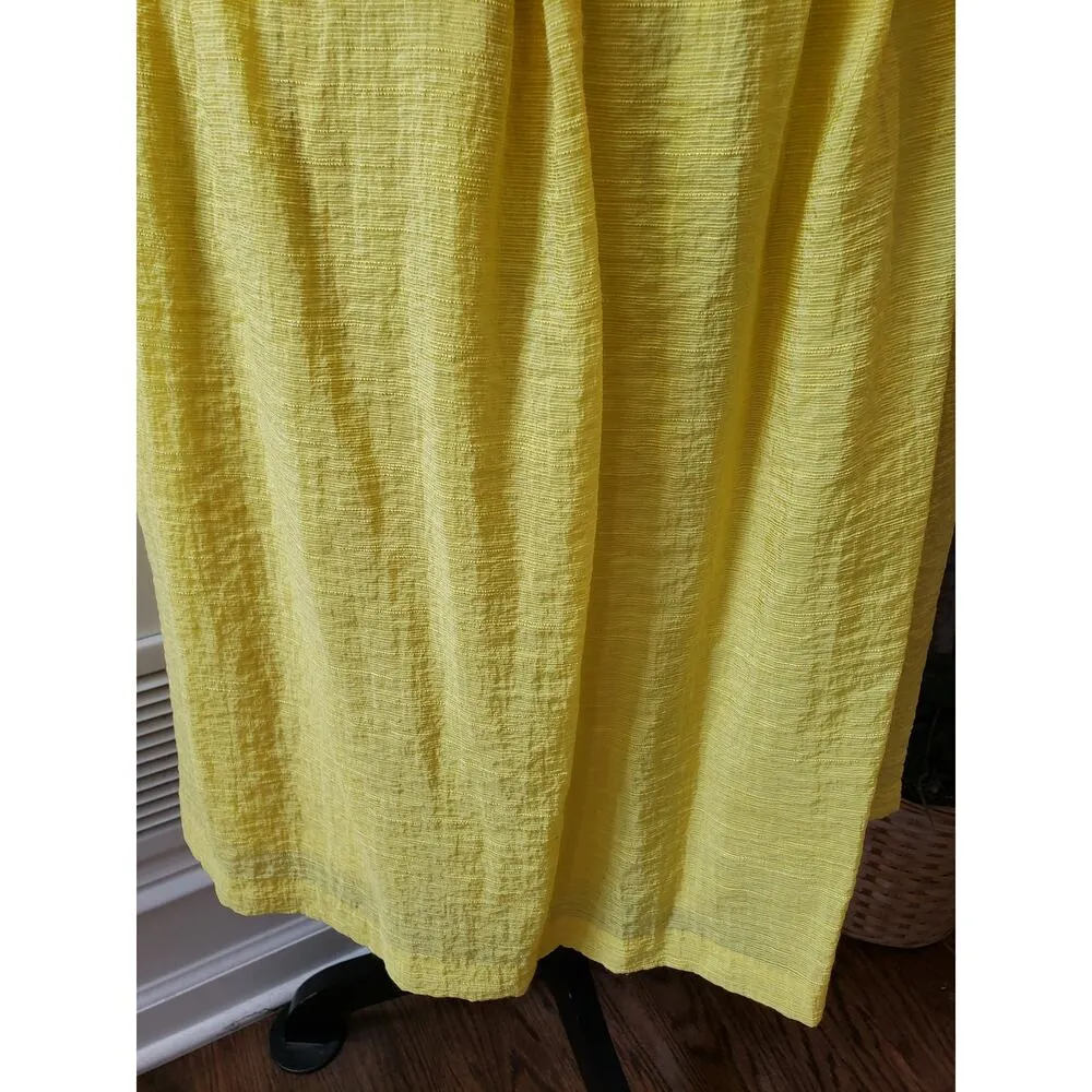 Nine West Dress Womens 10 Yellow Sleeveless Belted Summer Viscose Lined - Image 6
