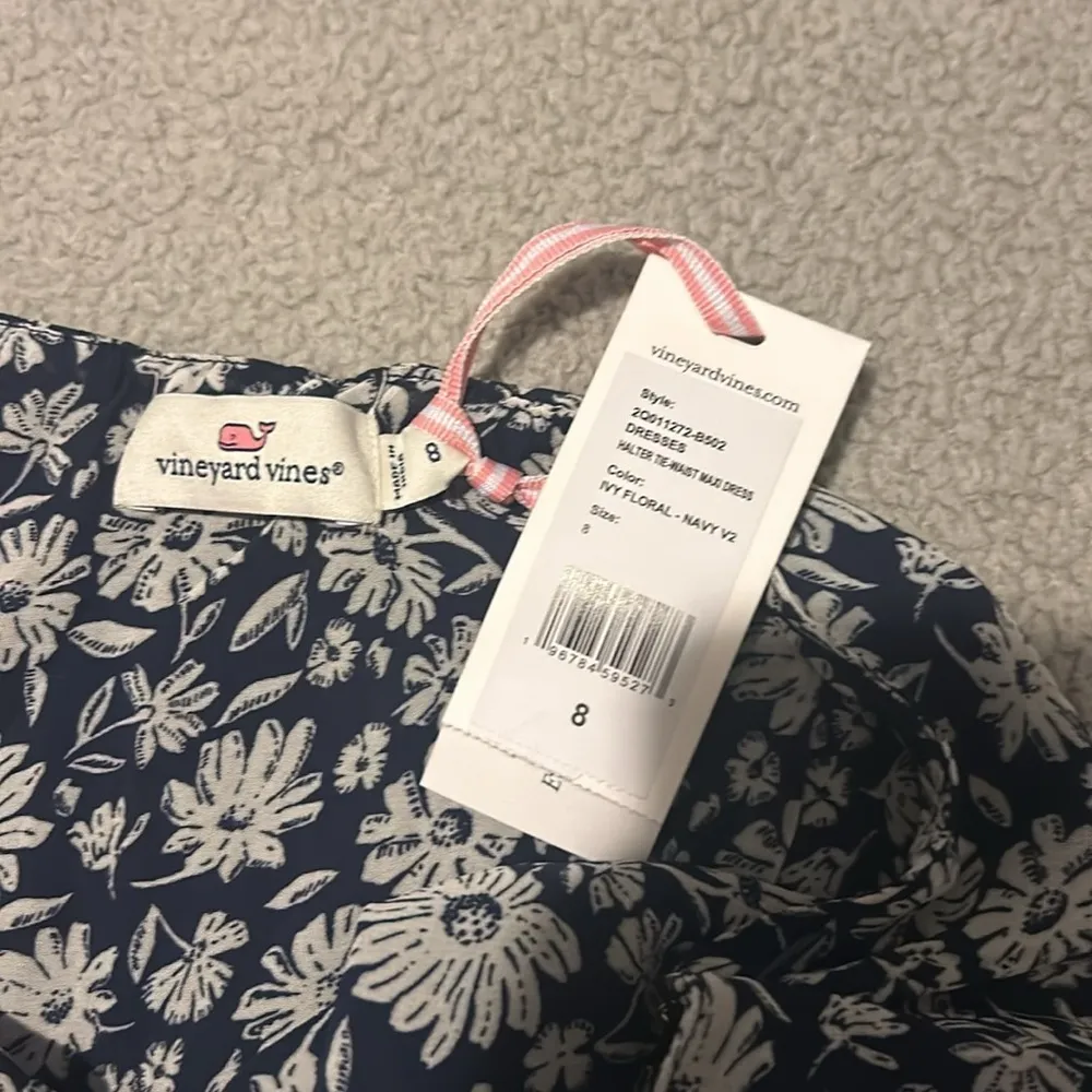 Vineyard Vines Floral Halter Maxi Sun Dress Size 8 New With Tags - Image 8