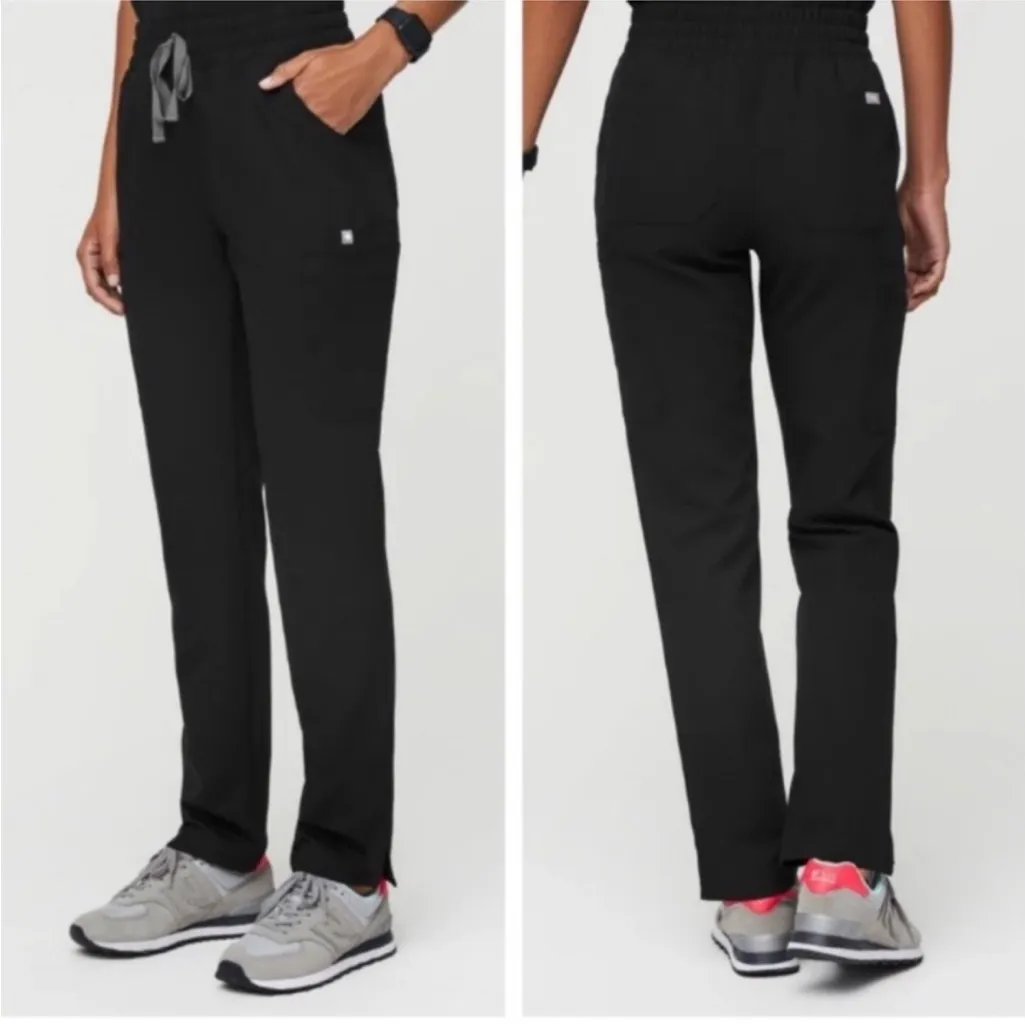 Figs Black Yola Cargo Pocket Scrub Pants Small - Image 2