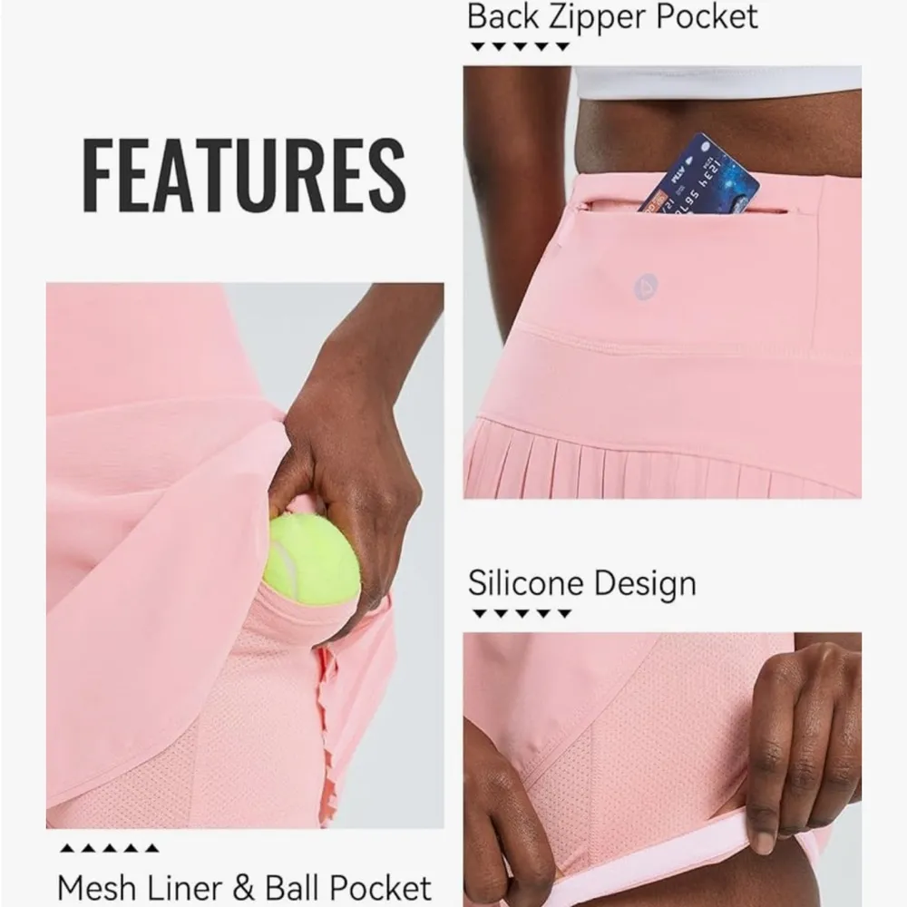 Pleated Pink Tennis Skirt - Image 3
