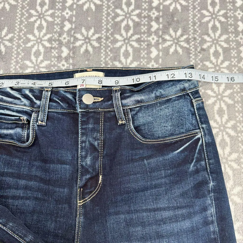 L'agence Margot‎ High Rise Skinny Super Stretch Cropped Columbia Raw Hem Size 25 - Image 10